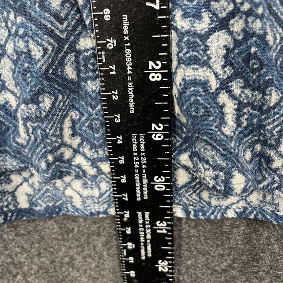 Anthropologie Vanessa Virginia Blue White V-Neck Tunic Top Shirt size Small EUC - Picture 7 of 9